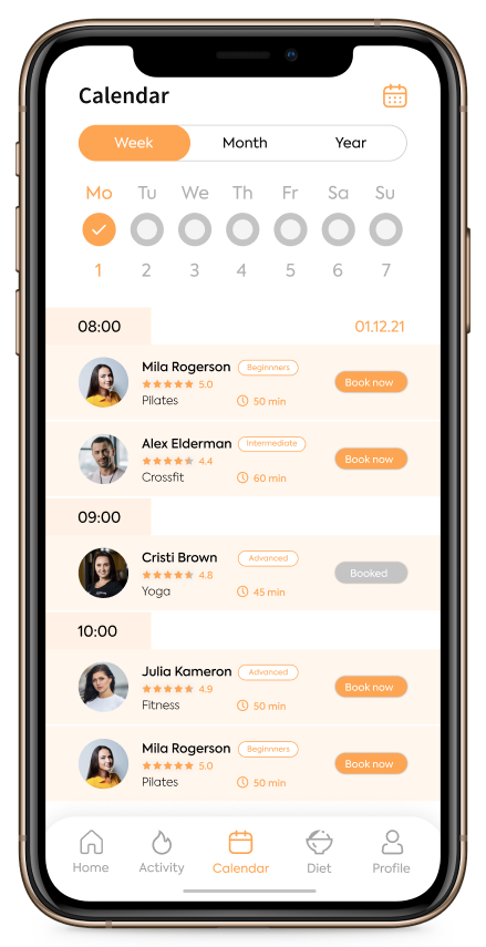 gym app features