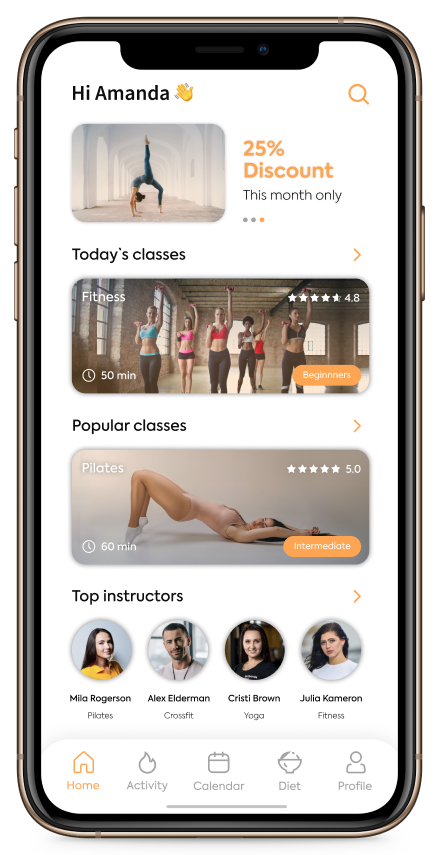 gym app UI/ UX design