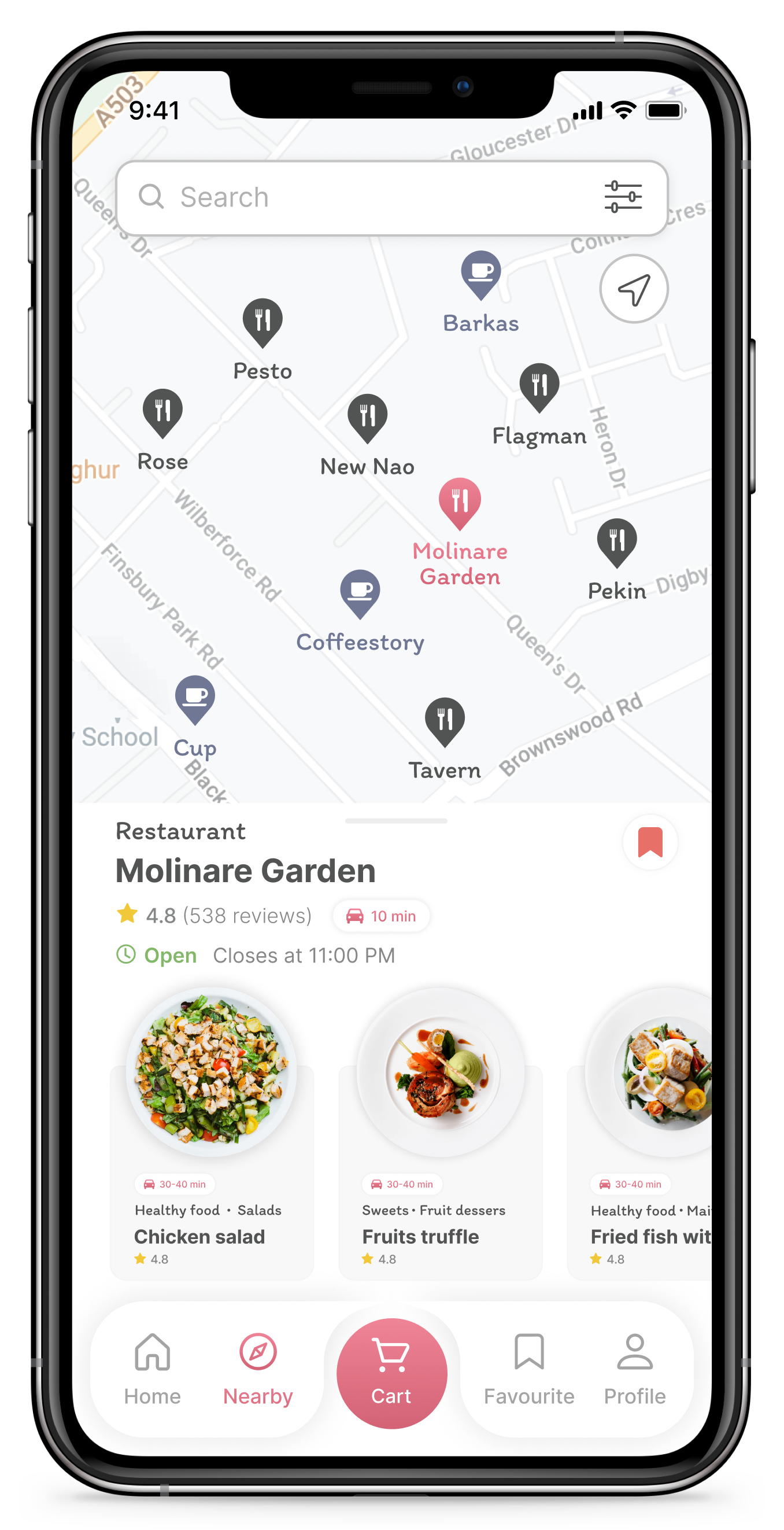 food delivery app UI UX