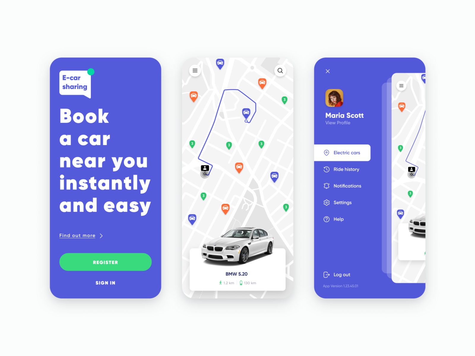 carsharing app concept
