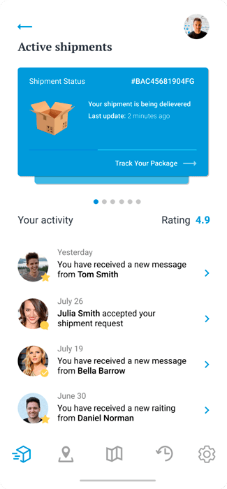 parcel tracking app 1