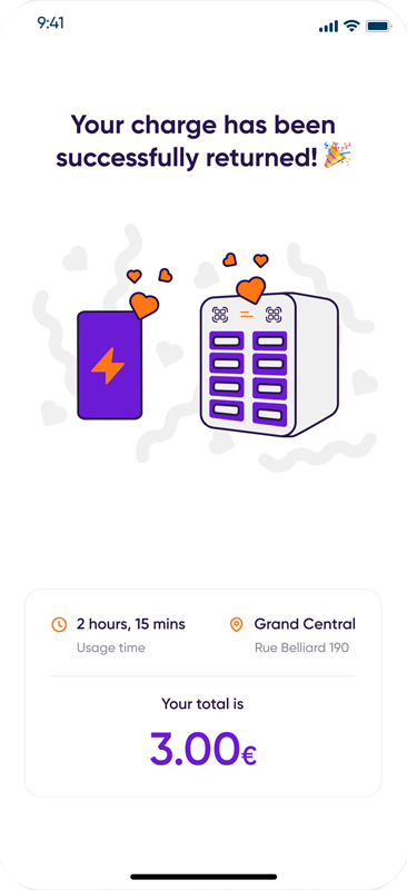 Power Bank Sharing App screen