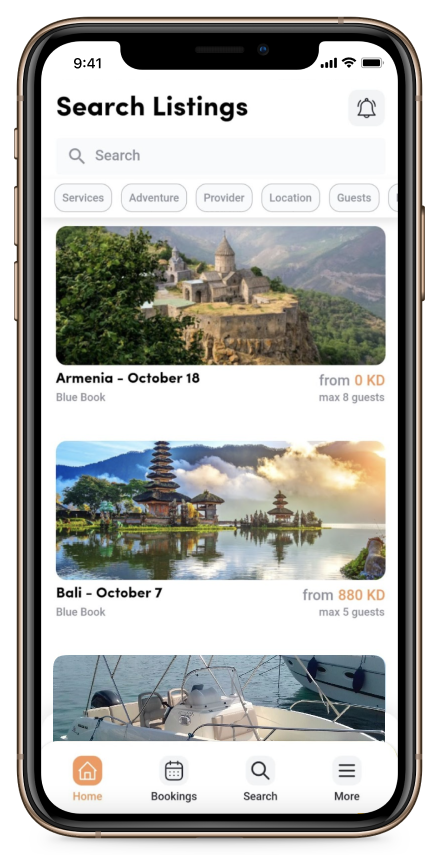 booking app design